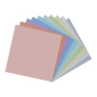 Kit de cartolinas 30,5 x 30,5 cm lisas de cor pastel - Artis decor - 30 unid.