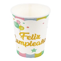 Copos de Feliz Aniversário Bolo - 8 unidades