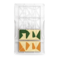Molde para barras de chocolate com linhas 20 x 12 cm - Decorar - 4 cavidades