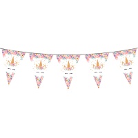 Galhardete Unicórnio Floral 2,4 m