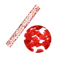 Canhão de confettis de pétalas de papel vermelho de 30 cm