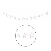 Grinalda estrelada iridescente - 1,82 m