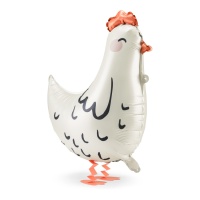 Balão galinha branca 48 x 60 cm - PartyDeco