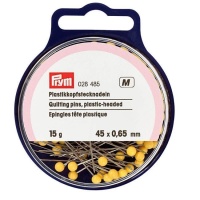 Pinos de cabeça de plástico amarelos 45 x 0,65 mm - Prym - 15 gr