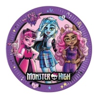 Pratos Monster High 23 cm - 8 unid.