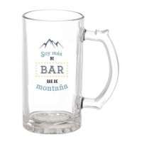 Caneca de cerveja de 500 ml Sou mais um bar do que uma montanha - DCasa