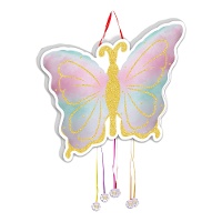 Piñata em forma de Borboleta brilhante de 49 x 35 cm