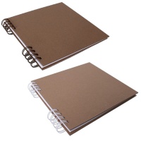 Álbum kraft com folhas brancas descontínuas em espiral 21 x 20 cm - Artis decor - 1 peça