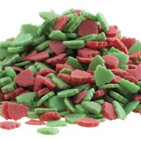 Polvilhado de árvore de Natal vermelho e verde 1 kg - Dekora