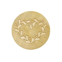 Selo de latão para selar cera Coração - Artemio