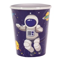Copos de coleção Astronauta de 9 x 8 cm - 8 unidades