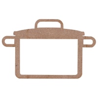 Panela de cozinha em madeira com acetato 11 x 7 cm - Artis decor