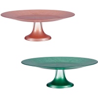 Suporte de vidro para bolos de 33 cm com suporte - 1 unid.