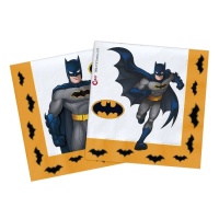 Guardanapos compostáveis Batman 16,5 x 16,5 cm - 30 unid.