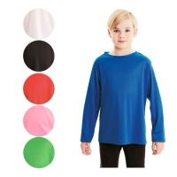 T-shirt de manga comprida colorida para crianças