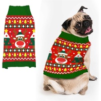 Suéter de Natal de rena para cachorro