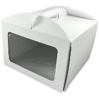Caixa de 35 x 35 x 16 cm para torta com alça e janela - Azucren