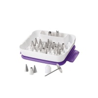 Conjunto de bicos Wilton com bicos, pregos e adaptador - Wilton - 24 peças