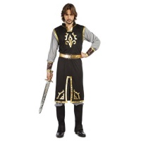 Traje Medieval Preto para homens