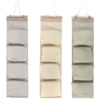 Organizador de armário suspenso 75 x 20 cm Casa - 4 bolsos - 1 unid.