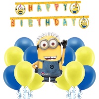 Pack Decoração Festa Minions - 22 Peças