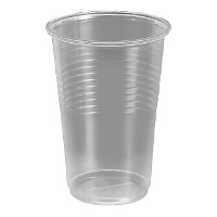 Copos de 220 ml de plástico transparente - 100 unidades