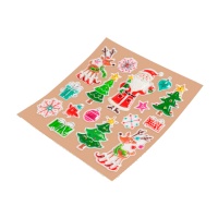 Autocolantes de Natal com desenhos variados