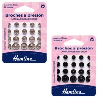 Rebites de pressão 0,6 a 1,1 cm - Bainha - 20 pares