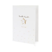 Cartão de de felicitações Twinkle Little Star con pin de estrela - PartyDeco