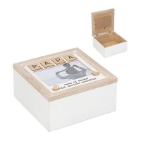 Caixa com porta-fotos Pai 20 x 20 x 10 cm - DCasa