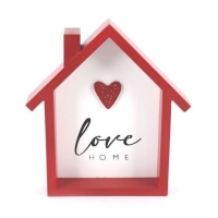 Decoração da parede do lar Love Home 15 x 18 cm - 1 unidade