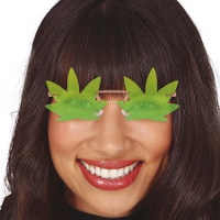 Óculos de folha de maconha sem armação