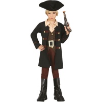 Fato de pirata preto e castanho para rapaz