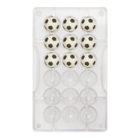 Bolinha de futebol forma chocolate 20 x 12 cm - Decora - 18 cavidades