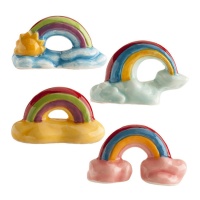 Figuras de arco-íris para bolo de 2 cm - Dekora - 50 unidades