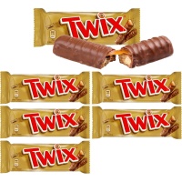 Twix de chocolate de leite e caramelo - 6 unidades