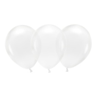 Balões de látex 27 cm cristalinos - PartyDeco - 100 unidades