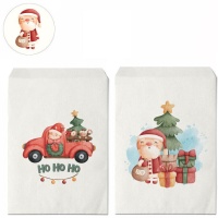 Envelope para prenda de Natal vintage 13 x 16 x 0,5 cm com autocolantes - 10 unid.