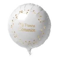 Balão de Comunhão com Ramos Dourados de 45 cm