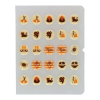 Mini figuras de chocolate branco de Halloween - 25 unid.