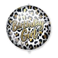 Balão redondo leopardo Feliz Aniversário 46 cm - Procos