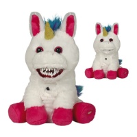 Peluche de unicórnio sinistro de 25 cm