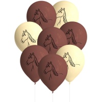 Balões de Látex Cavalo - Festa Conver - 8 unid.