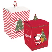 Caixa de presente de 20 x 15 cm de Papai Noel - 1 unidade