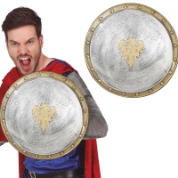 Escudo de guerreiro da meia-idade com 37 cm