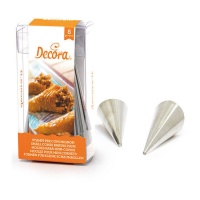 Moldes para cones de aço 25 x 8 cm - Decora - 8 unidades