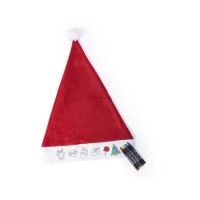 Chapéu do Pai Natal para colorir para crianças - 1 unid.