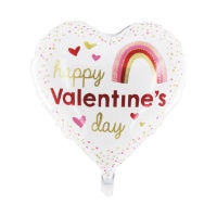 Balão Feliz Dia dos Namorados com arco-íris 45cm