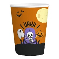 Copos de cemitério laranja de 266 ml - 6 unidades