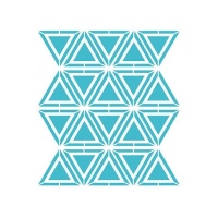 Estêncil fundo geométrico triangular 20 x 28,5 cm - Artis decor - 1 unidade